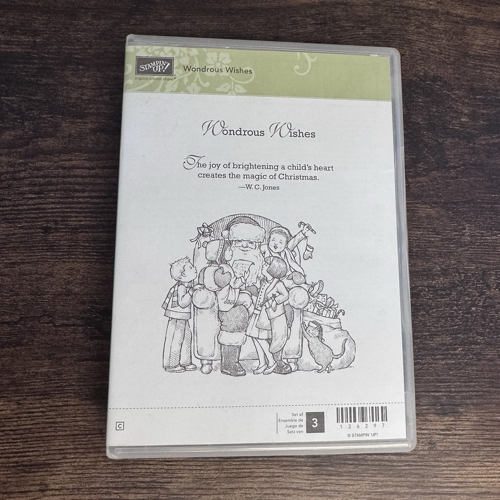 Stampin' Up Wondrous Wishes Unmounted Rubber Stamp Set